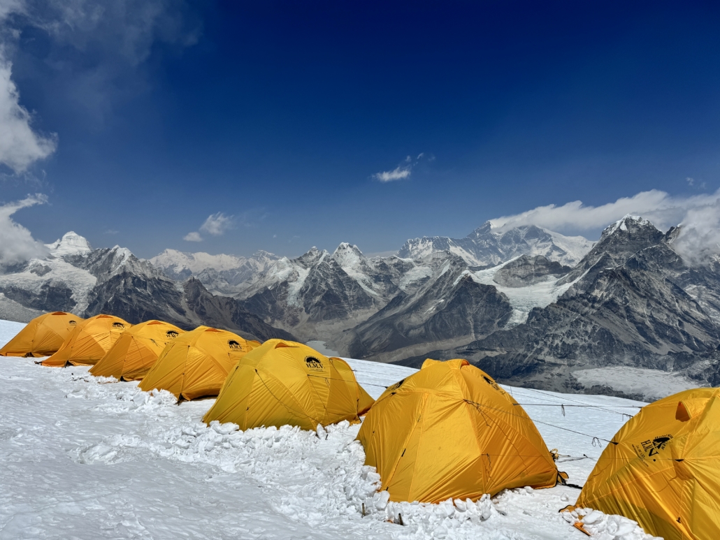 Am Mera Peak mit Blick auf den Mt. Everest